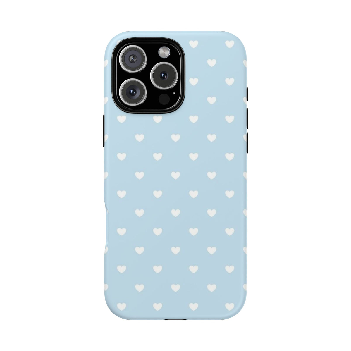 Pastel Blue Tiny Heart Pattern Phone Case