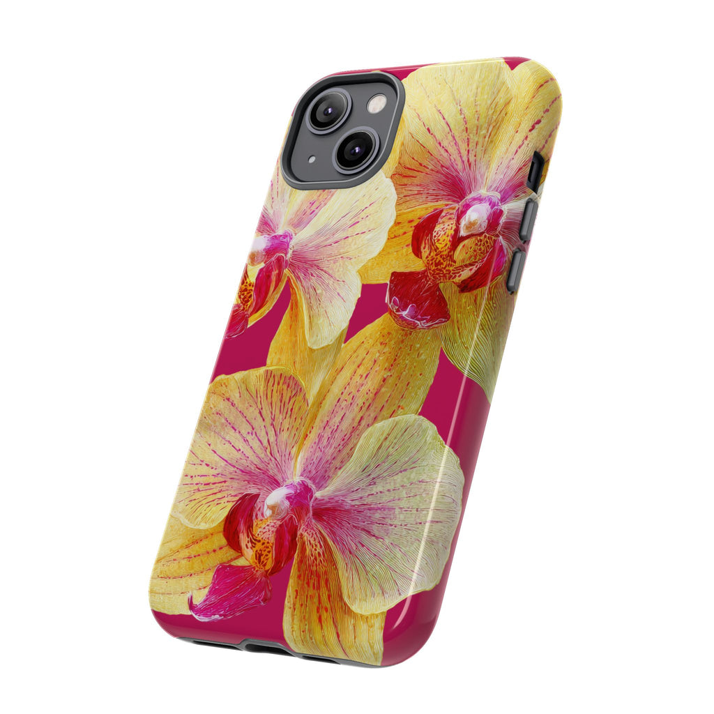 Yellow Pink Orchid Phone Case