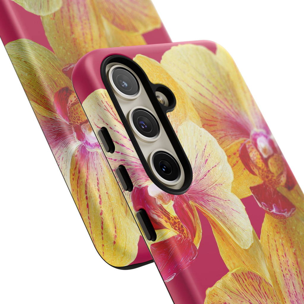 Yellow Pink Orchid Phone Case