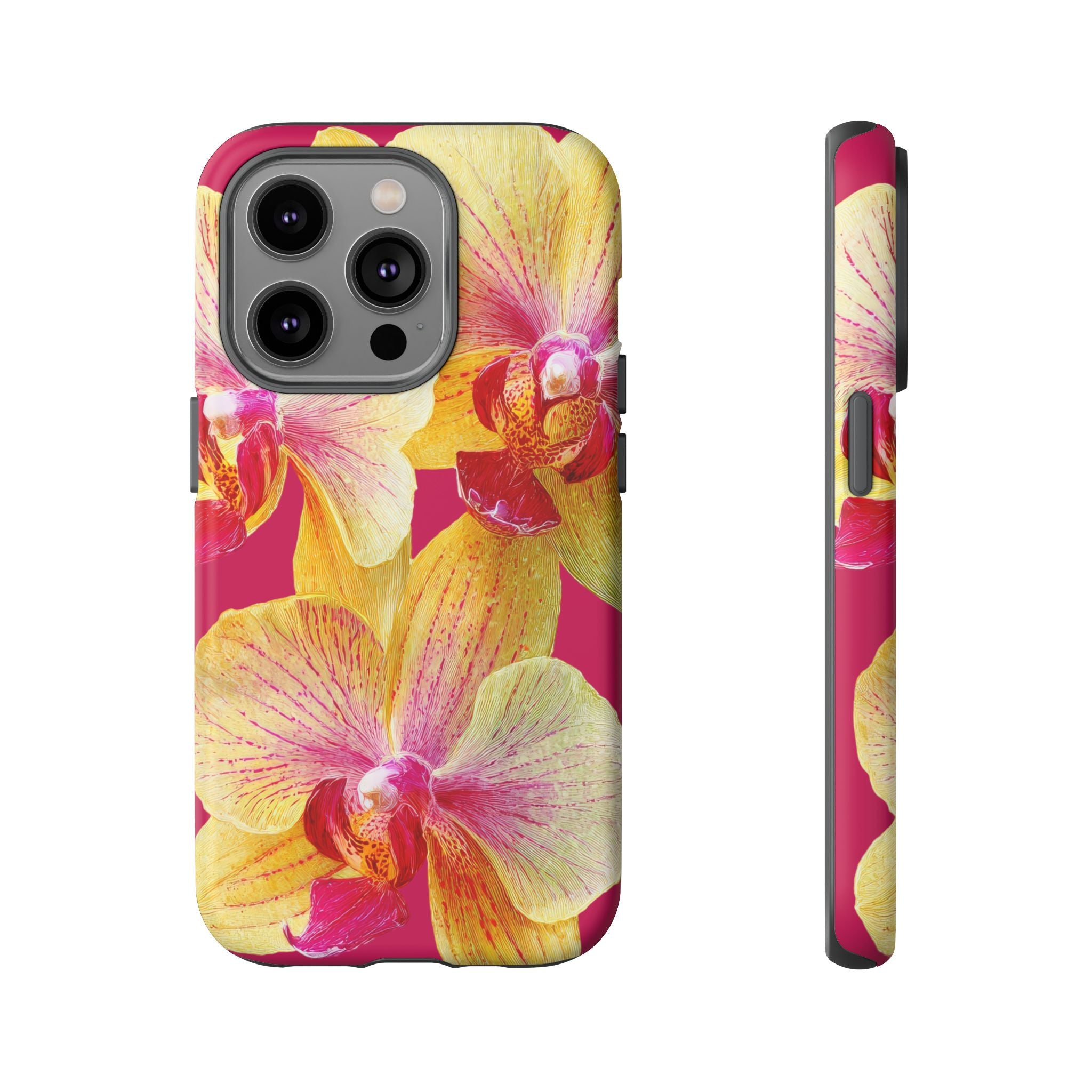Yellow Pink Orchid Phone Case
