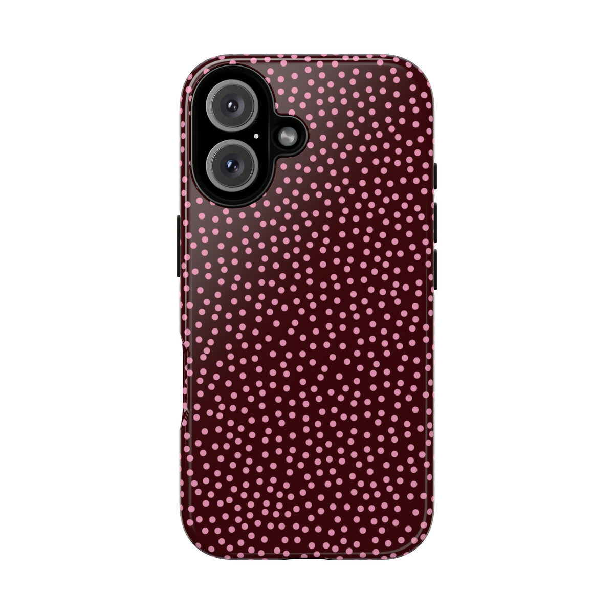 Burgundy Confetti Dot Tough Phone Case
