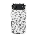 Black & White Hearts Phone Case