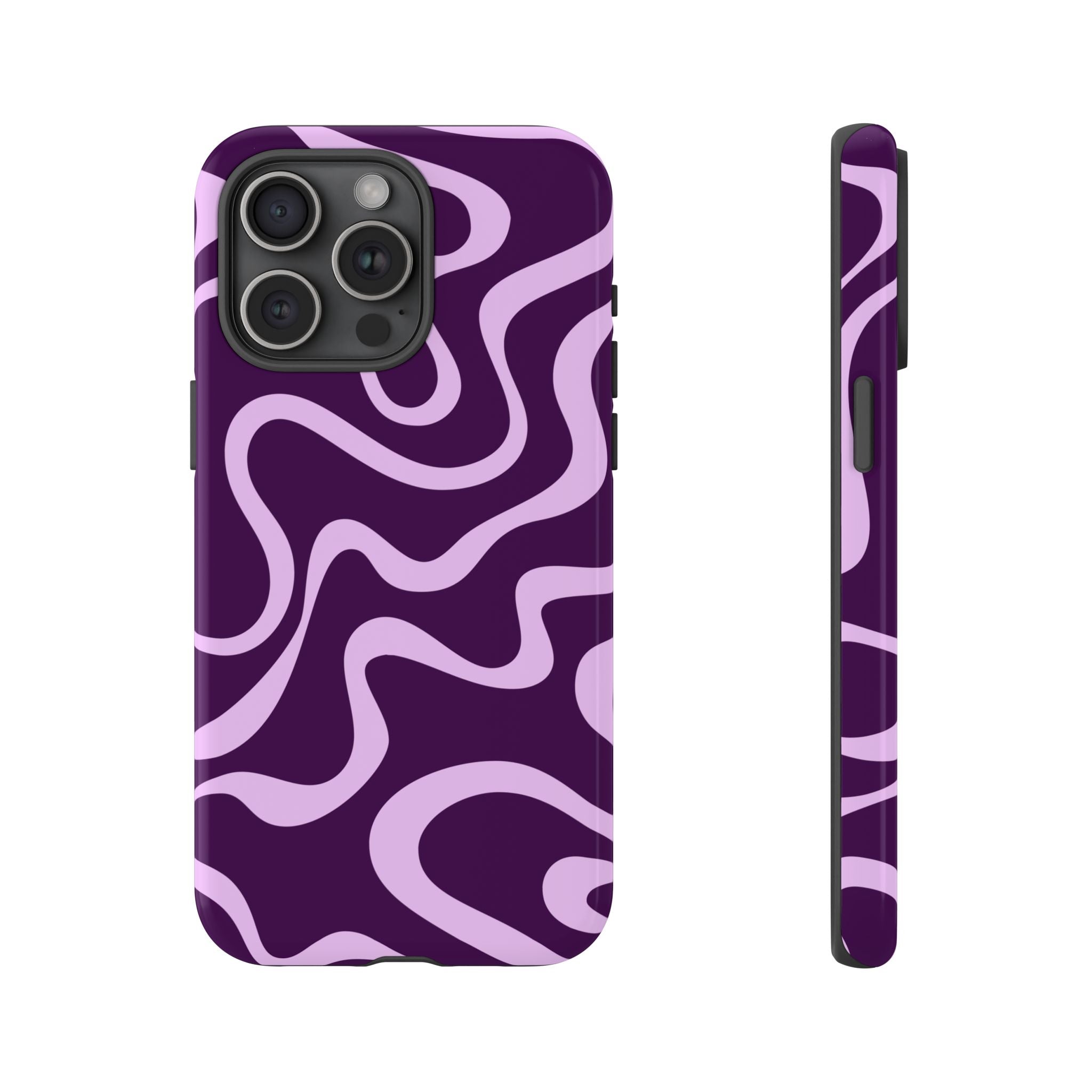 Purple Retro Wavy Phone Case