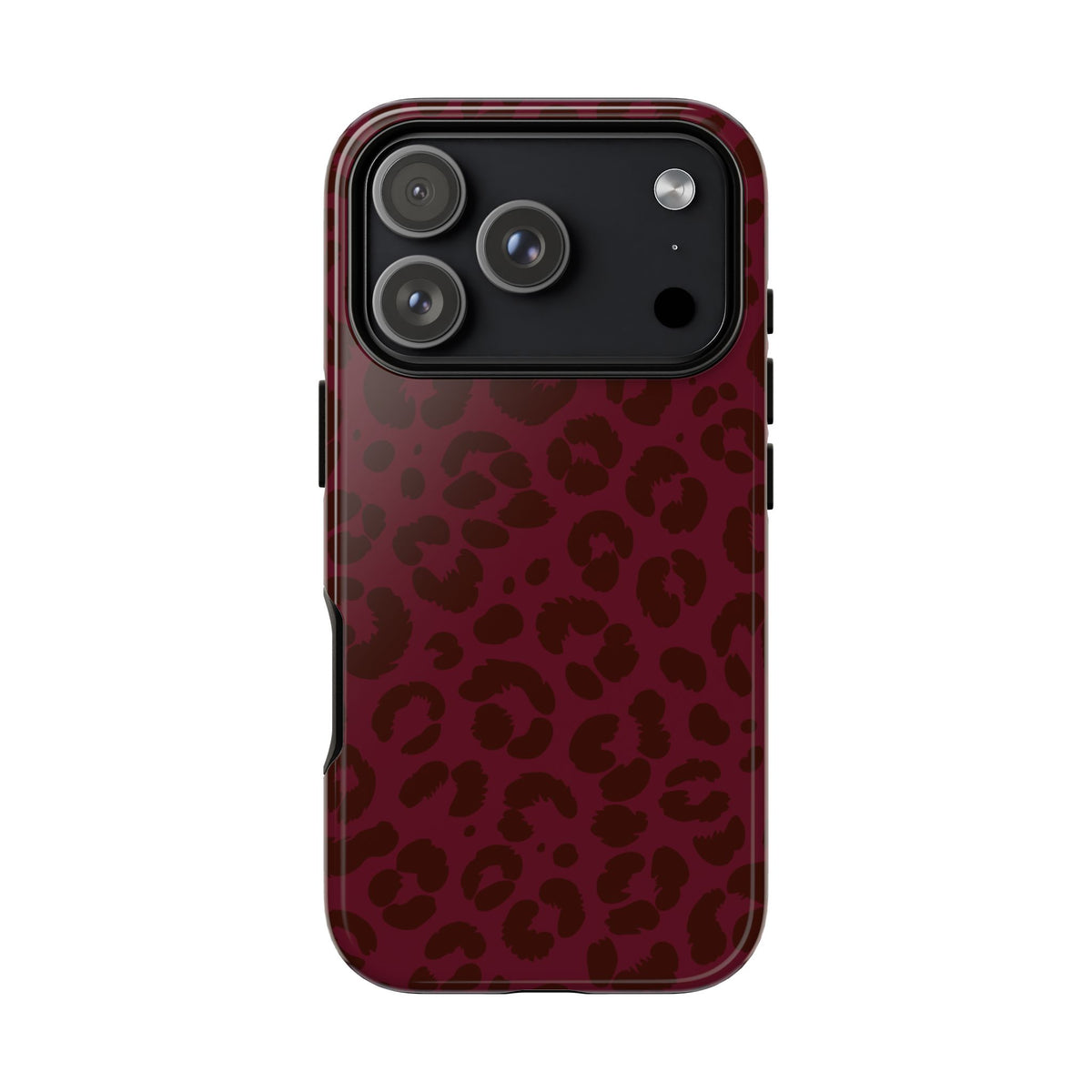 Burgundy Leopard Print Phone Case