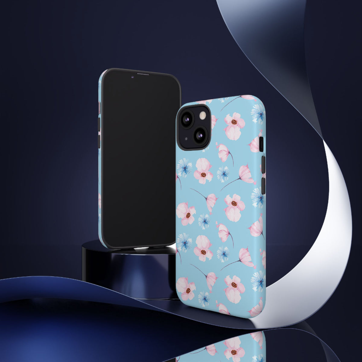 Blue & Pink Floral Phone Case