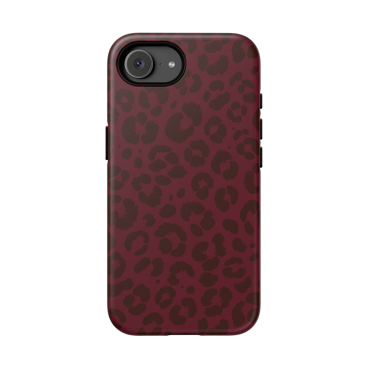 Burgundy Leopard Print Phone Case