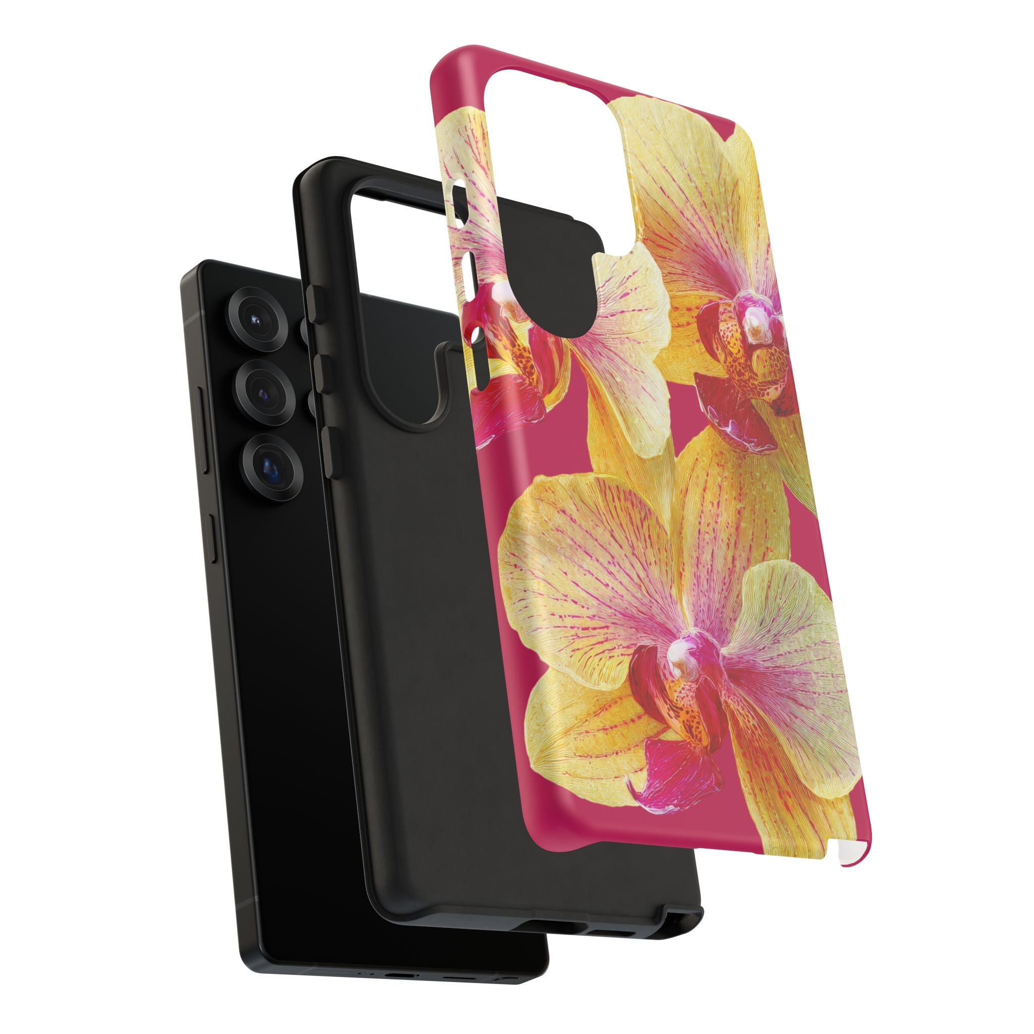 Yellow Pink Orchid Phone Case