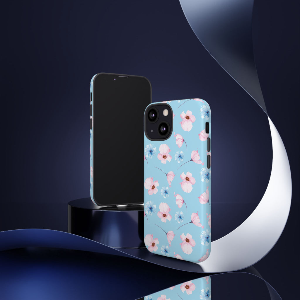 Blue & Pink Floral Phone Case