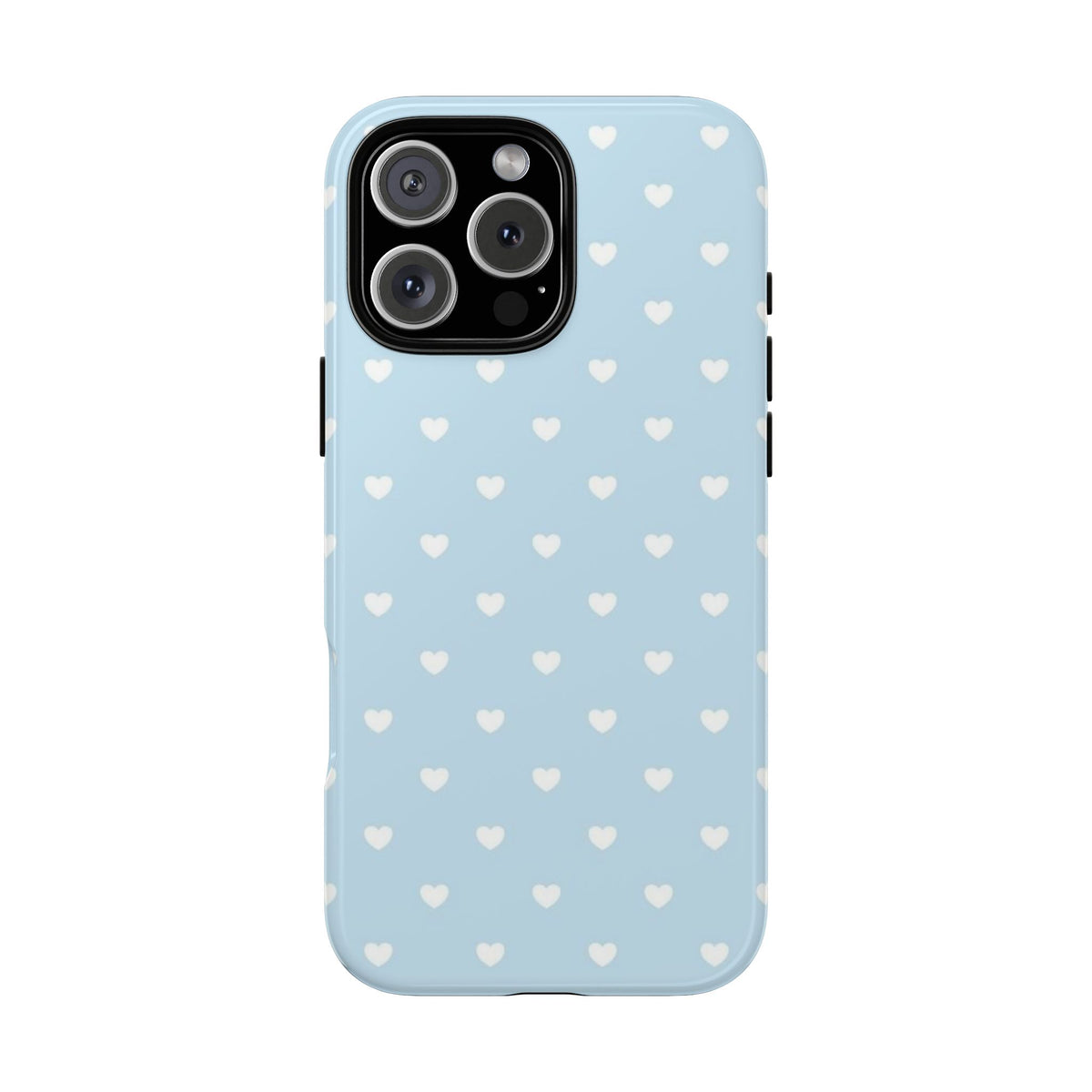 Pastel Blue Tiny Heart Pattern Phone Case