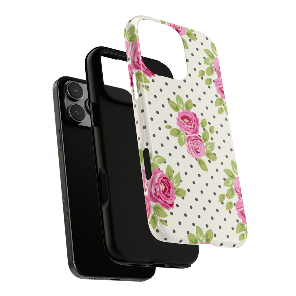 Pink Roses Polka Phone Case