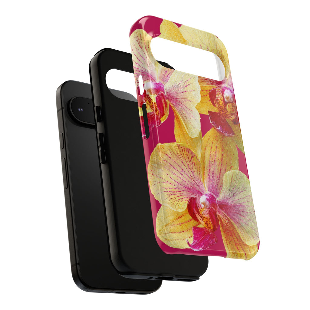 Yellow Pink Orchid Phone Case