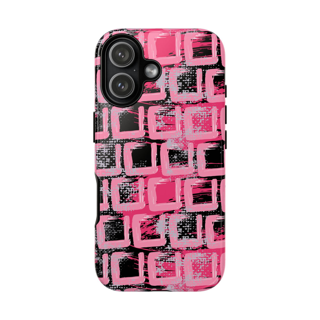Pink Grid Phone Case