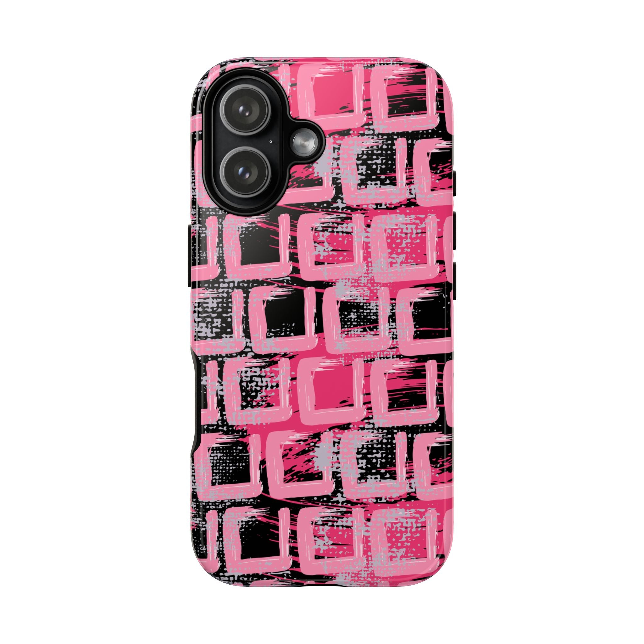 Pink Grid Phone Case