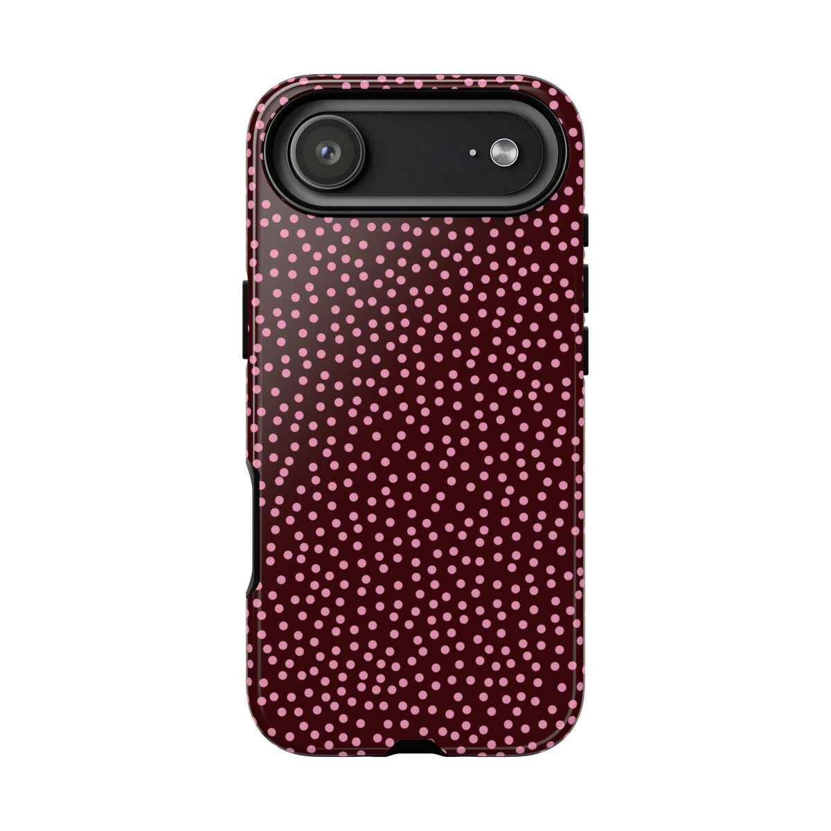 Burgundy Confetti Dot Tough Phone Case
