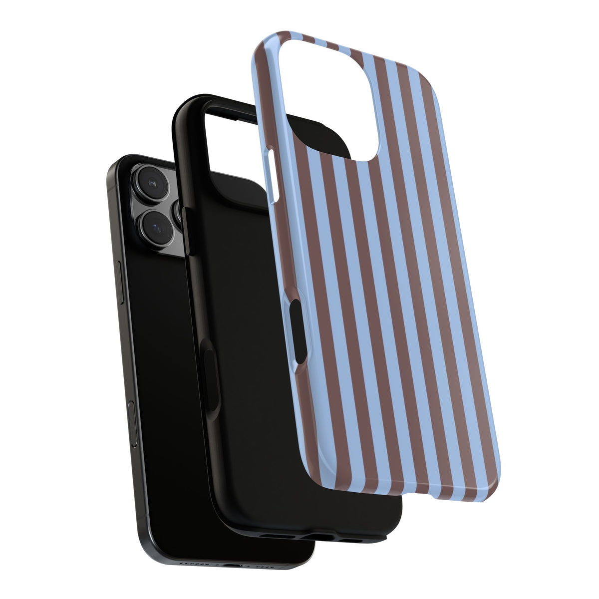 Blue & Brown Stripe Phone Case