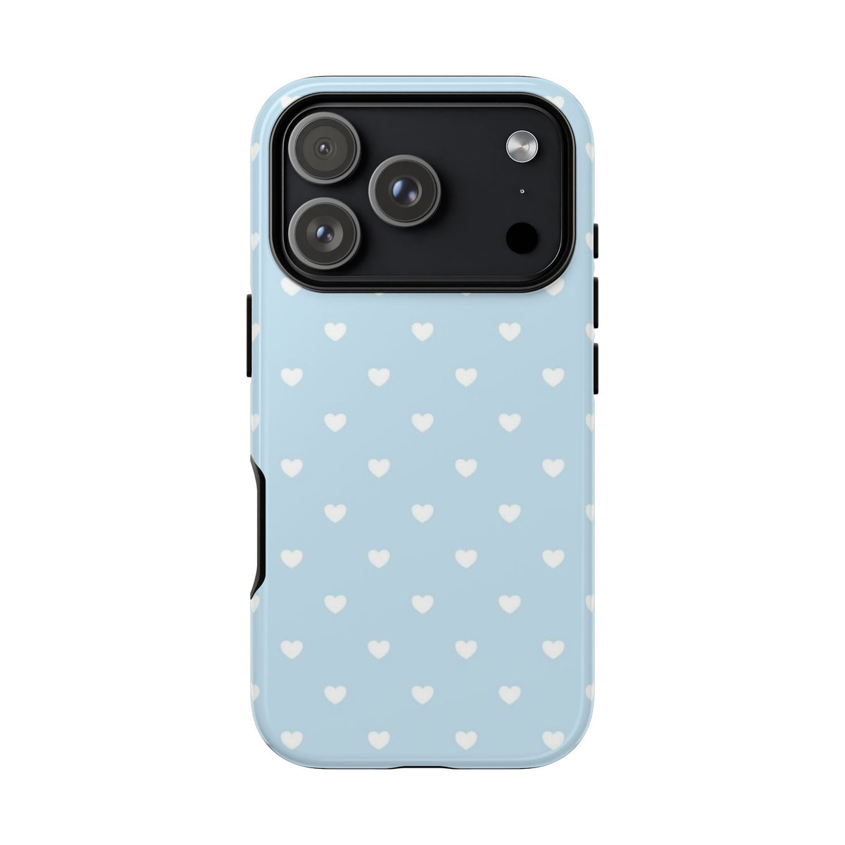 Pastel Blue Tiny Heart Pattern Phone Case