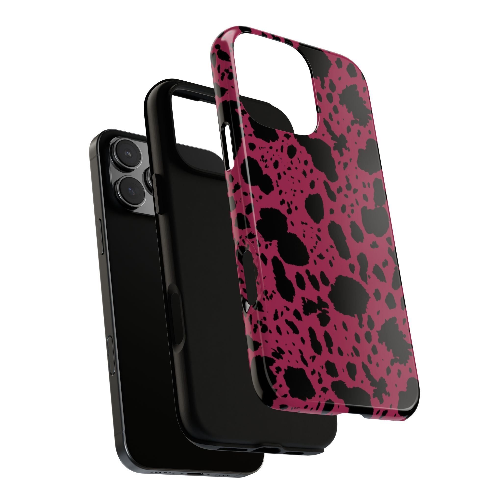 Pink Black Cow Print Phone Case m