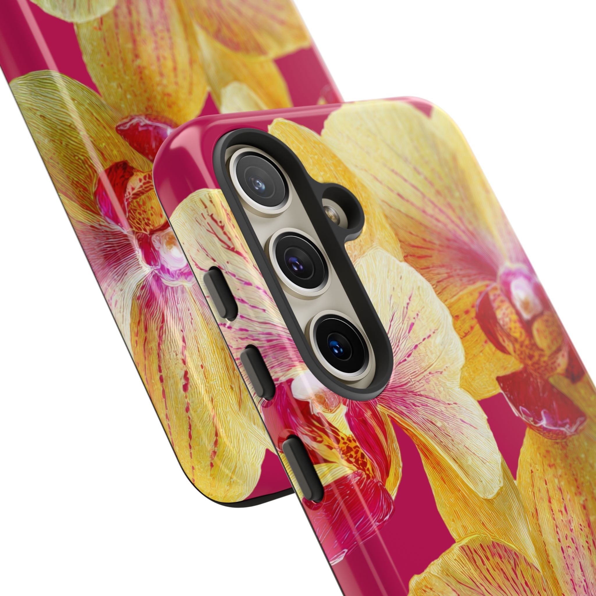 Yellow Pink Orchid Phone Case