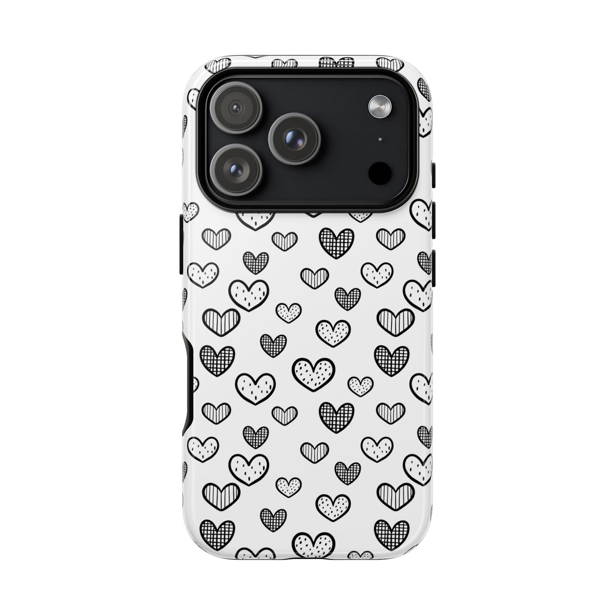 Black & White Hearts Phone Case