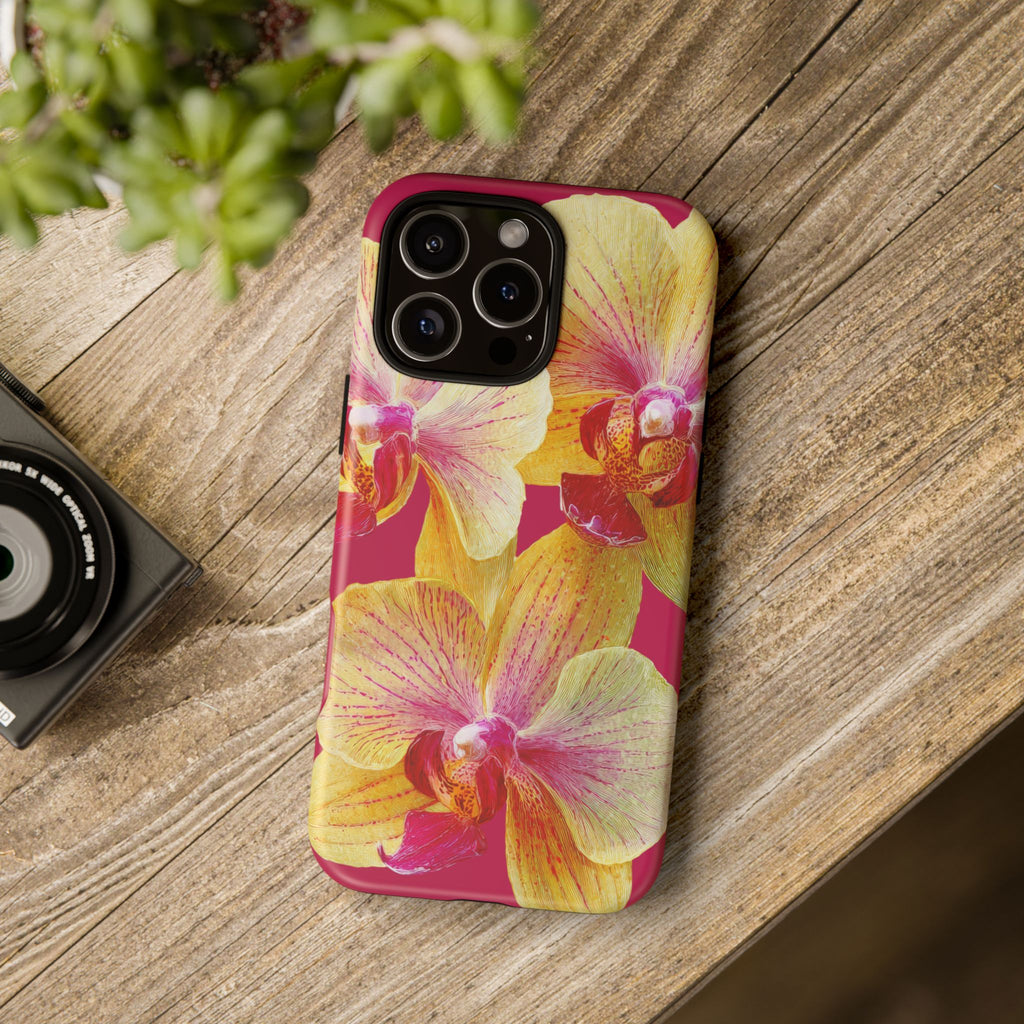 Yellow Pink Orchid Phone Case