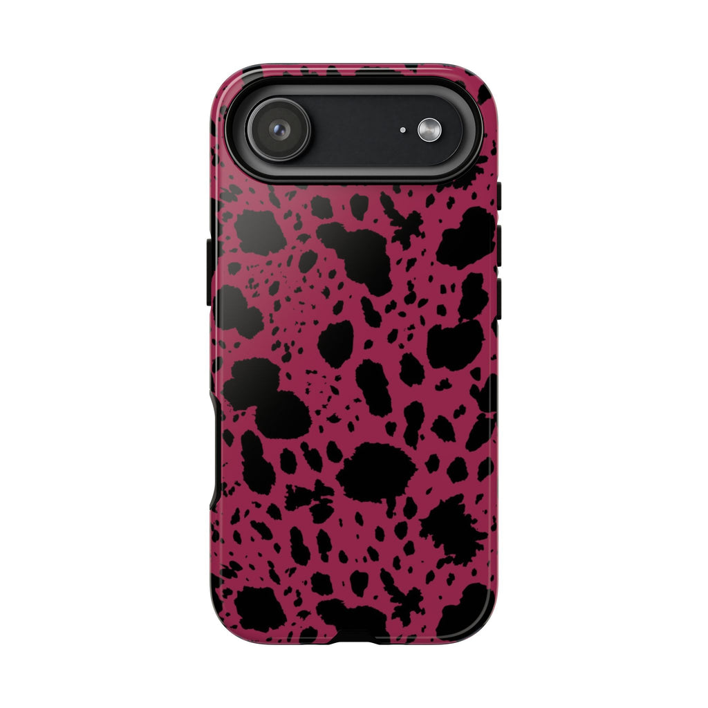 Pink Black Cow Print Phone Case m