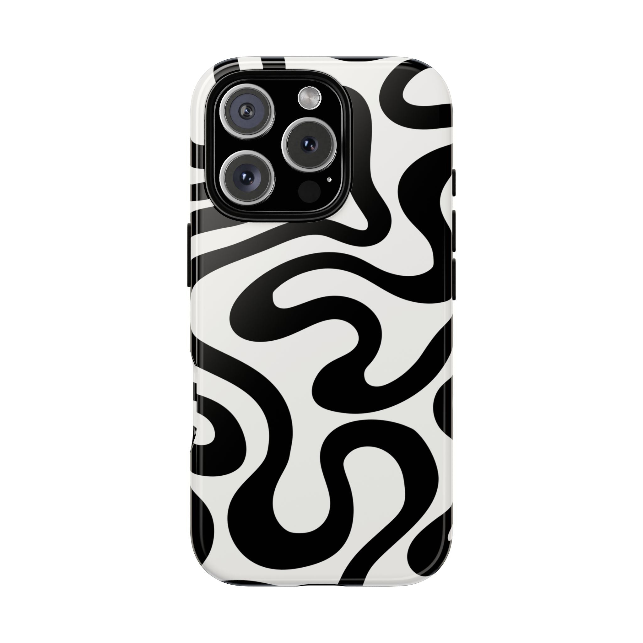 Black White Swirl Phone Case