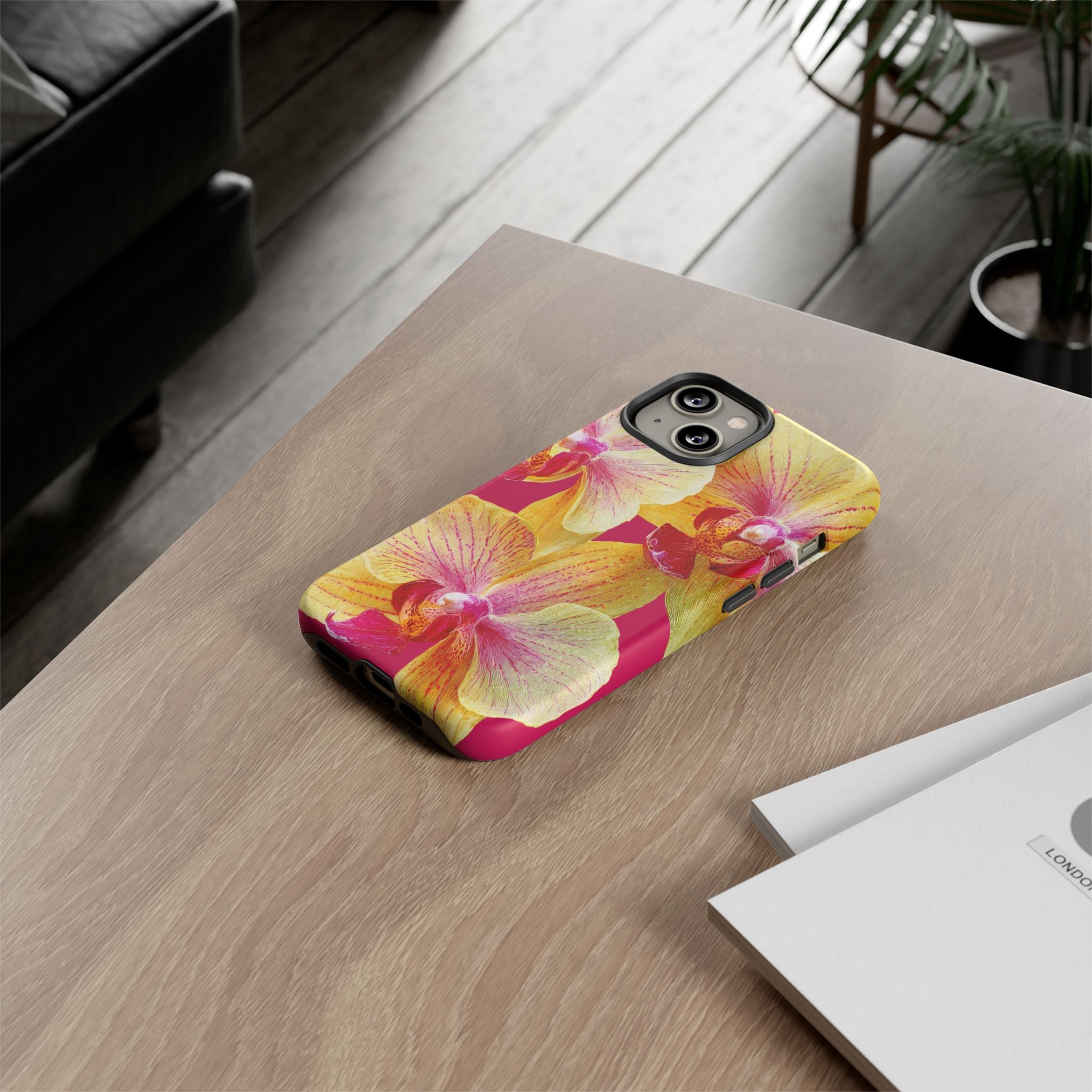 Yellow Pink Orchid Phone Case