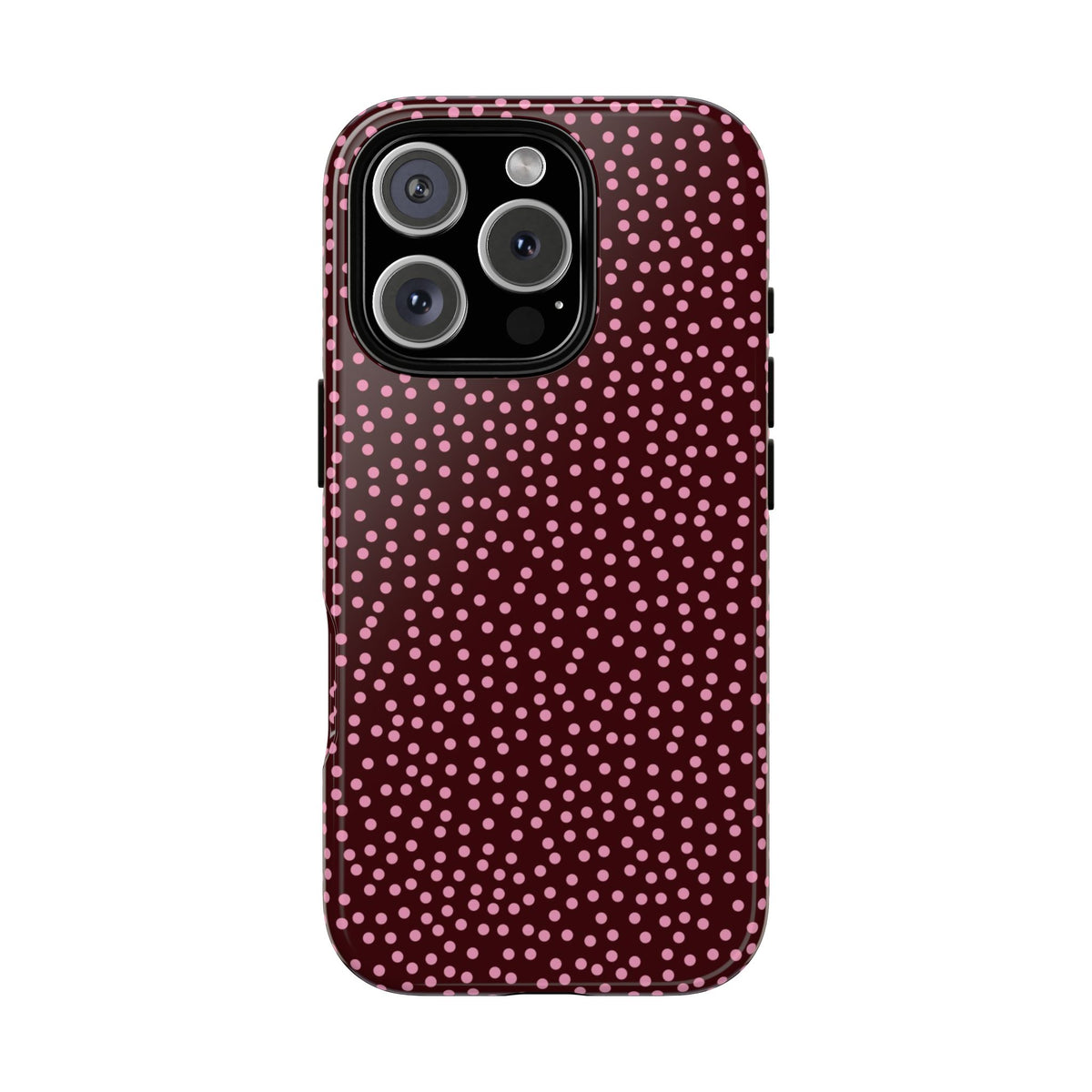 Burgundy Confetti Dot Tough Phone Case