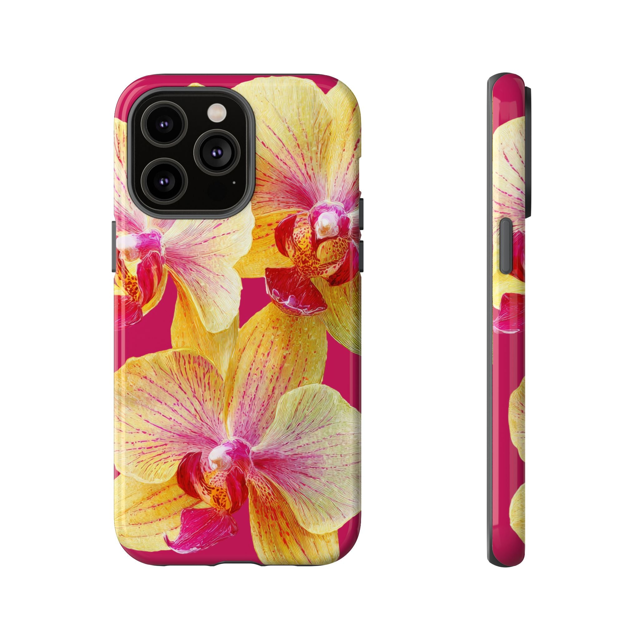 Yellow Pink Orchid Phone Case