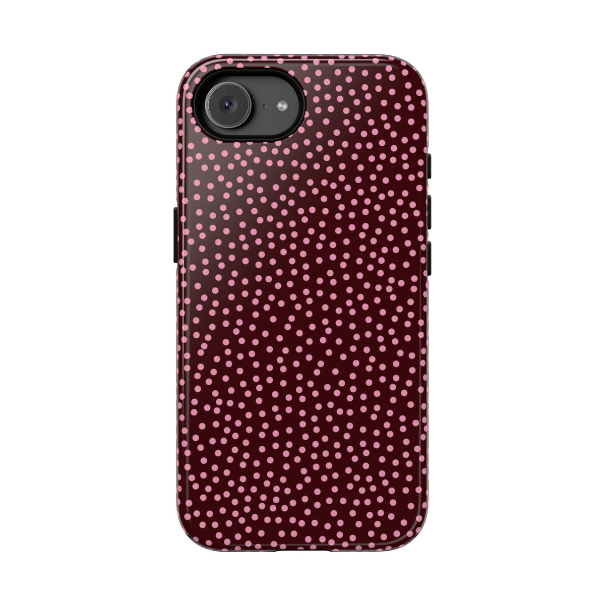 Burgundy Confetti Dot Tough Phone Case