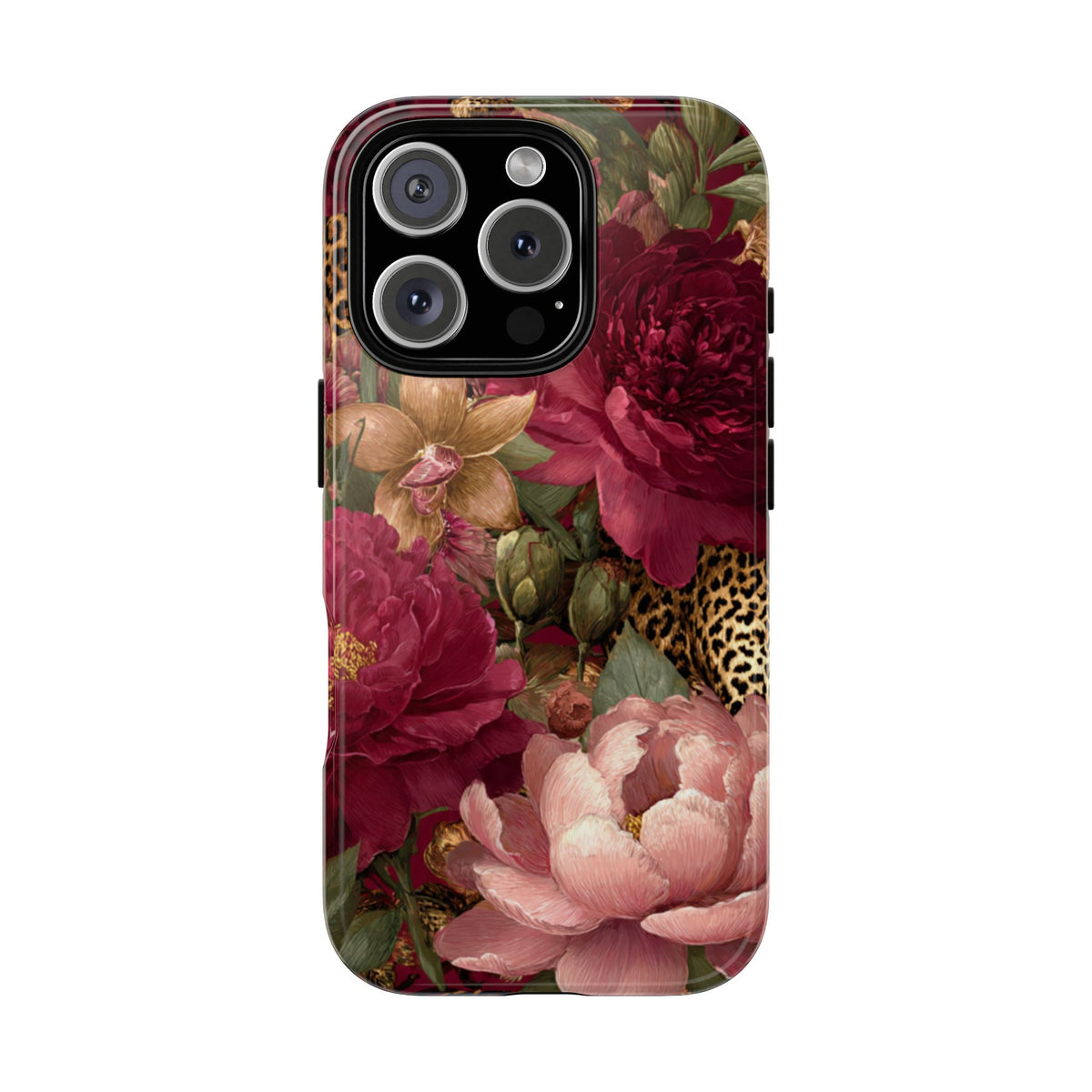 Floral Leopard Print Phone Case