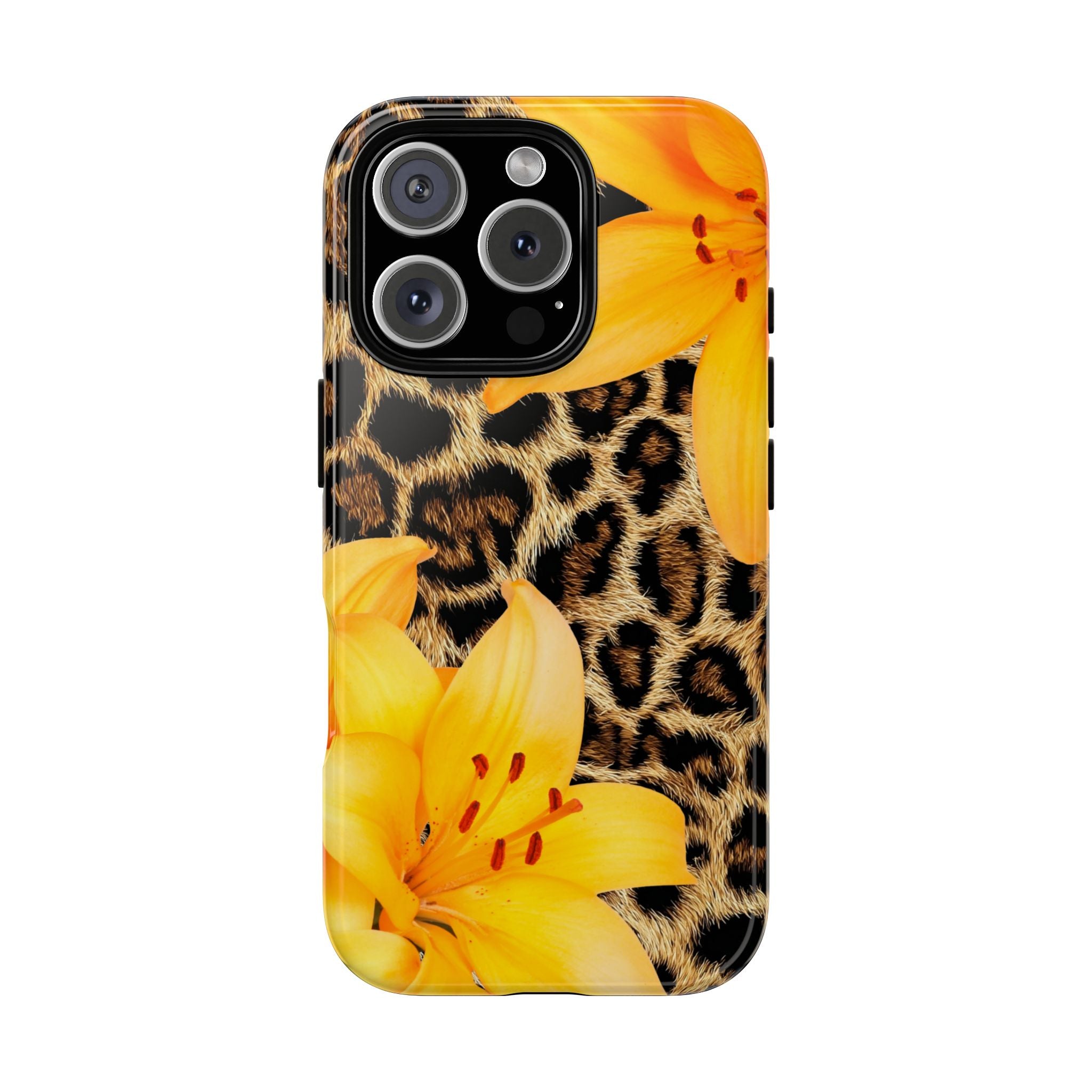 Yellow Lily Leopard Phone Case