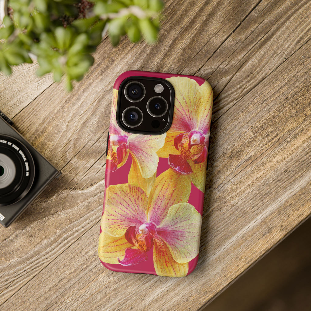 Yellow Pink Orchid Phone Case