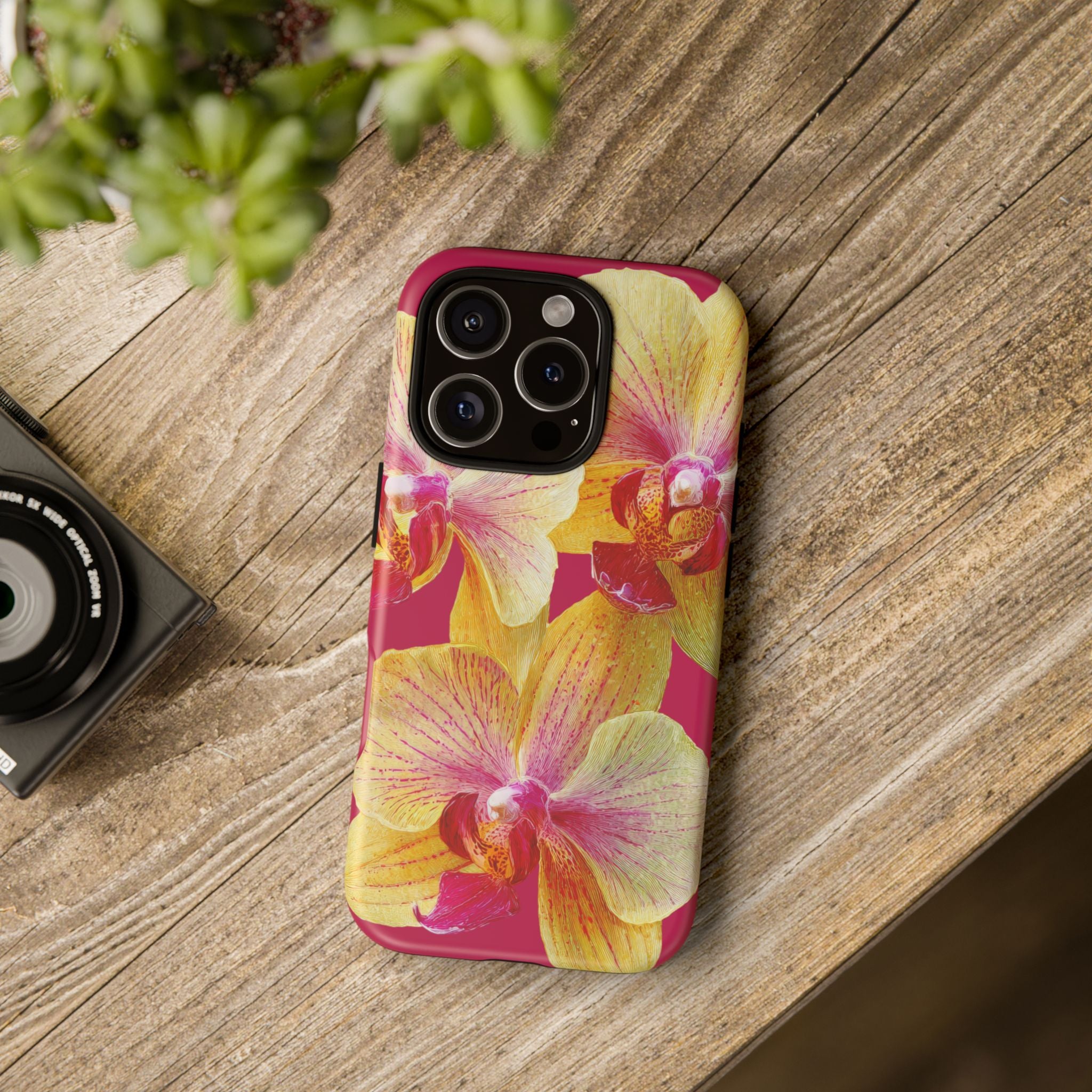 Yellow Pink Orchid Phone Case