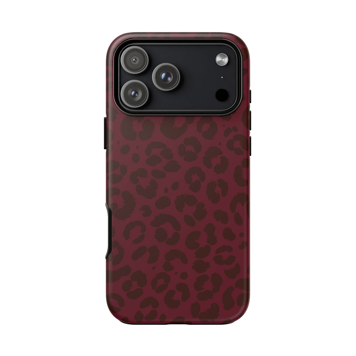 Burgundy Leopard Print Phone Case