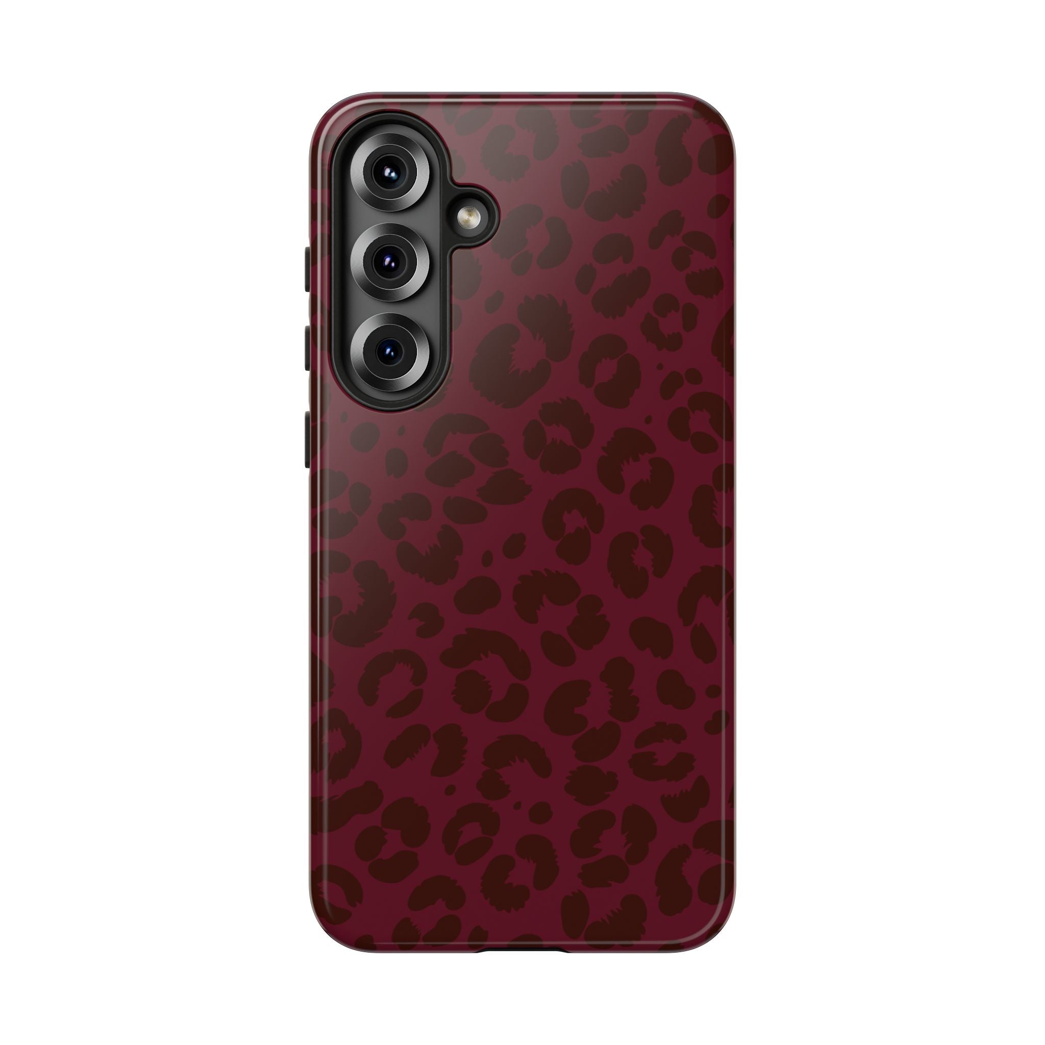 Burgundy Leopard Phone Case