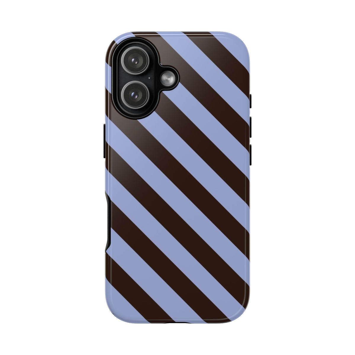 Blue and Black Striped Phone Case
