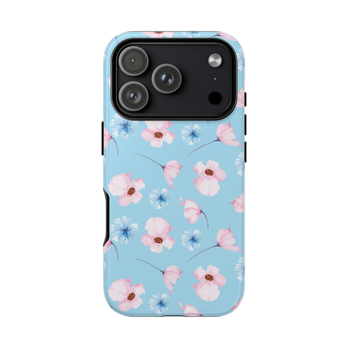 Blue & Pink Floral Phone Case