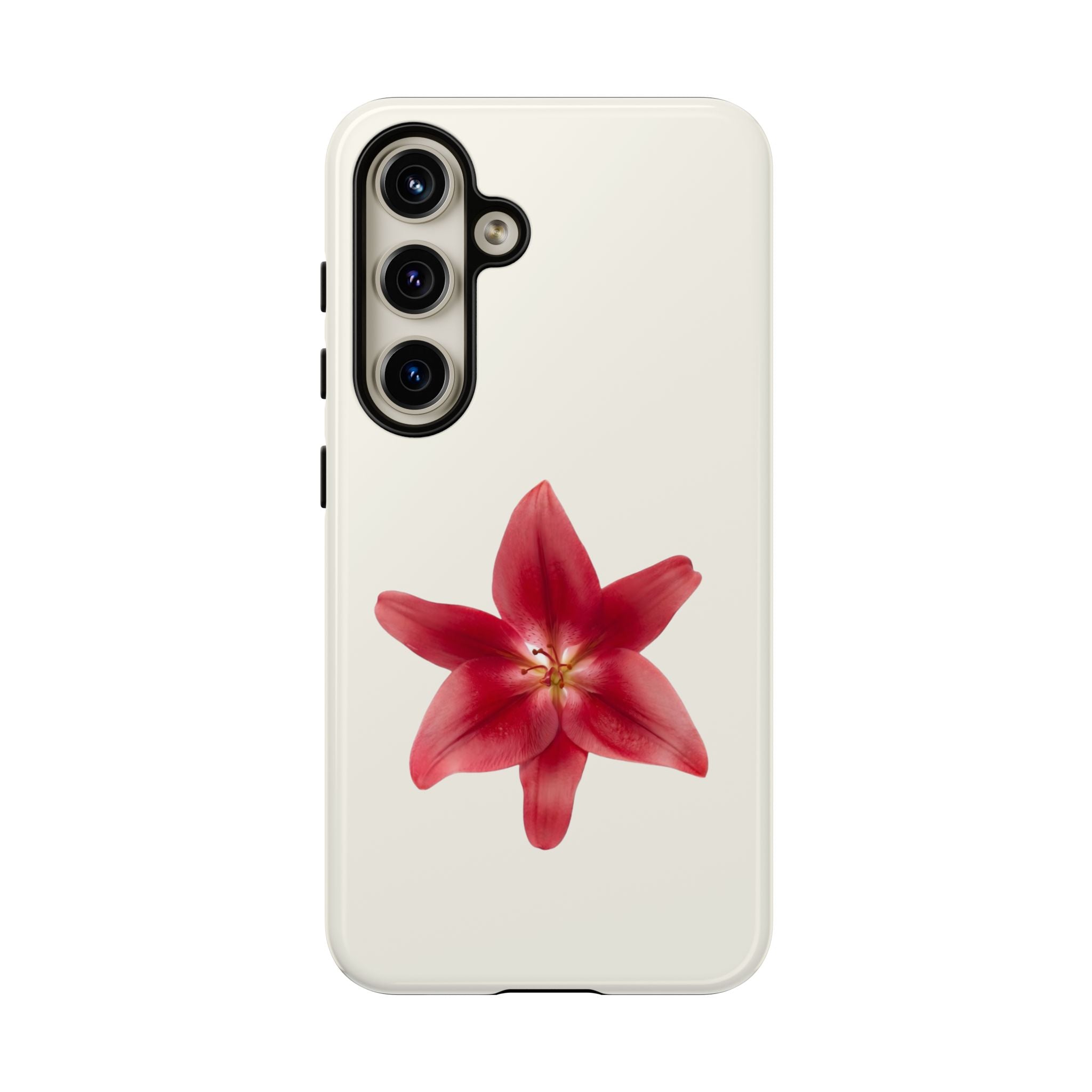 Red Lily Floral Phone Case