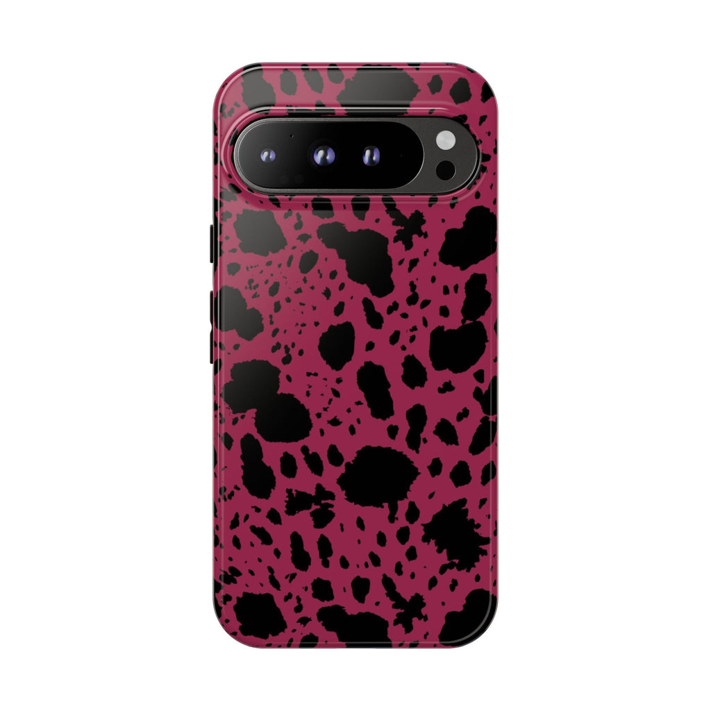 Pink Black Cow Print Phone Case