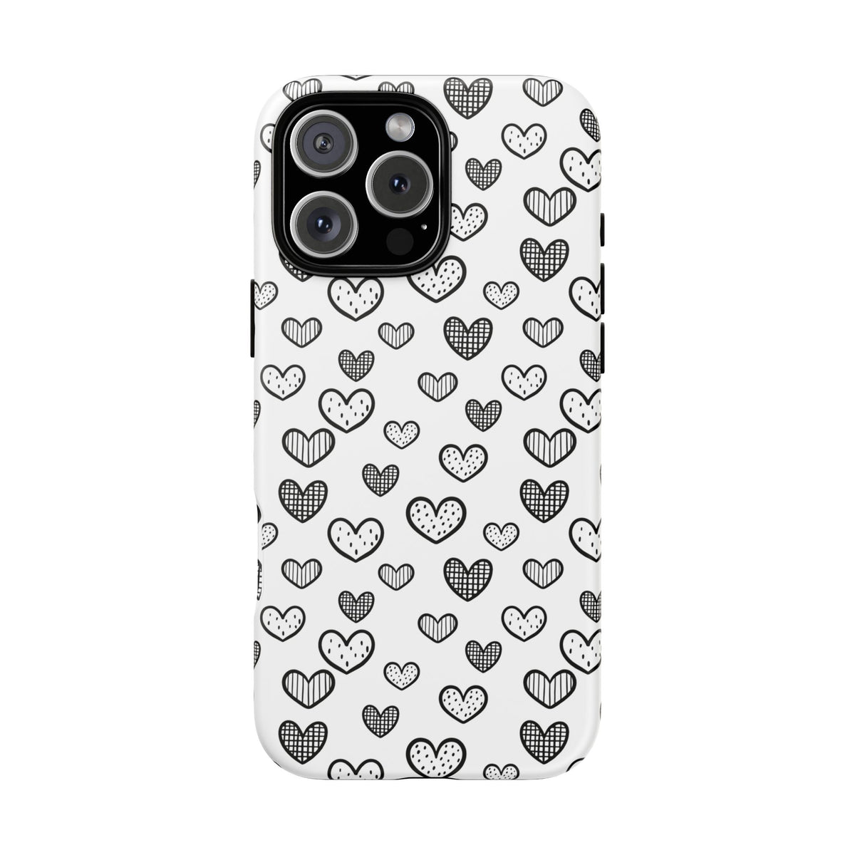Black & White Hearts Phone Case