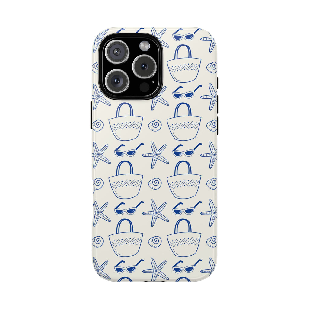 Blue Seashell & Starfish Phone Case