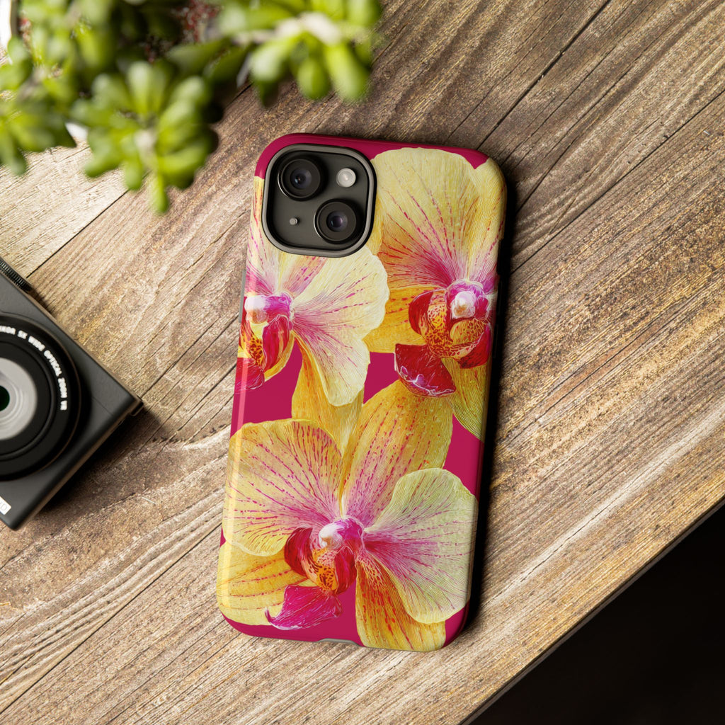 Yellow Pink Orchid Phone Case