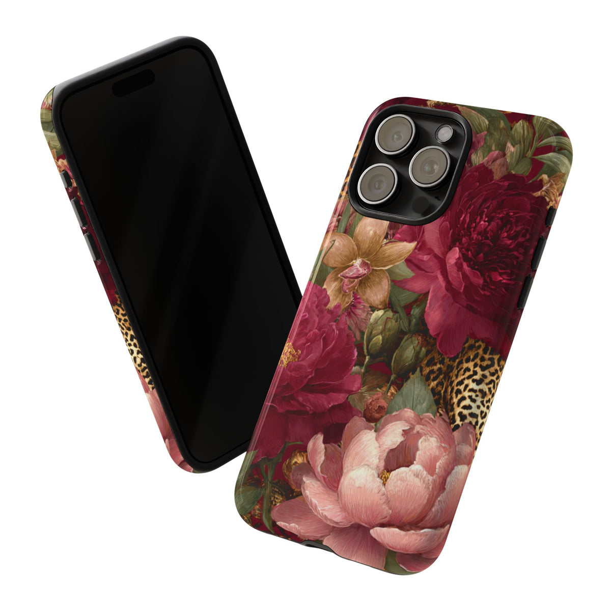 Floral Leopard Print Phone Case
