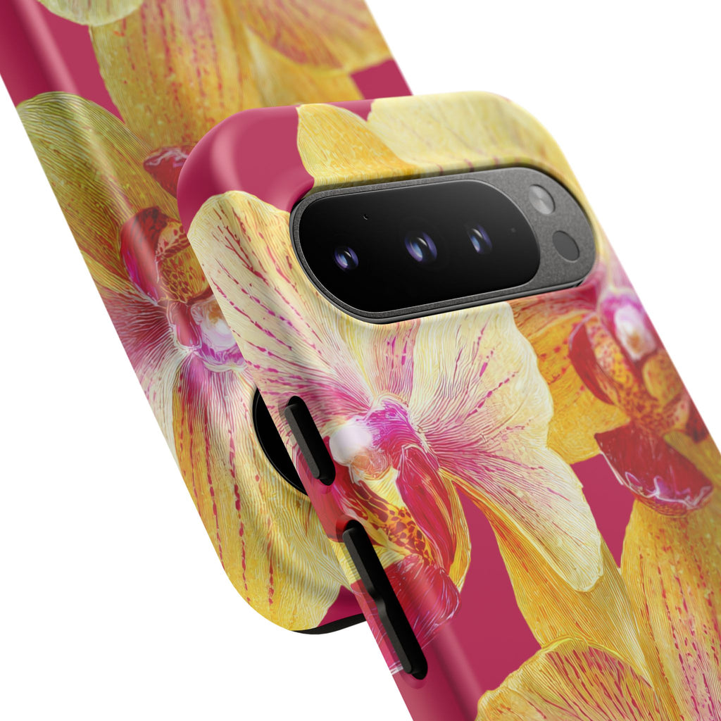 Yellow Pink Orchid Phone Case