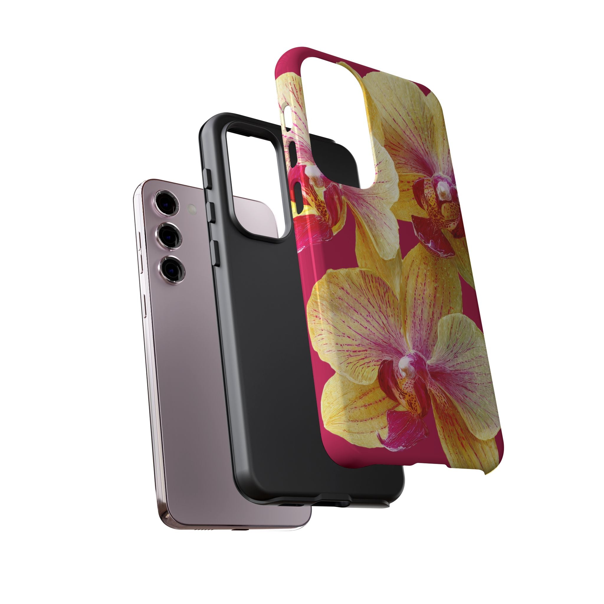 Yellow Pink Orchid Phone Case