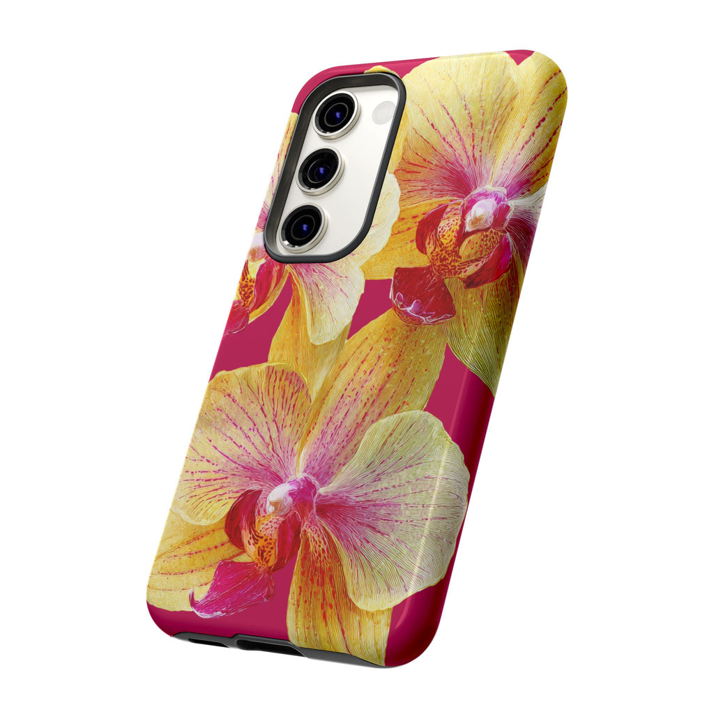 Yellow Pink Orchid Phone Case