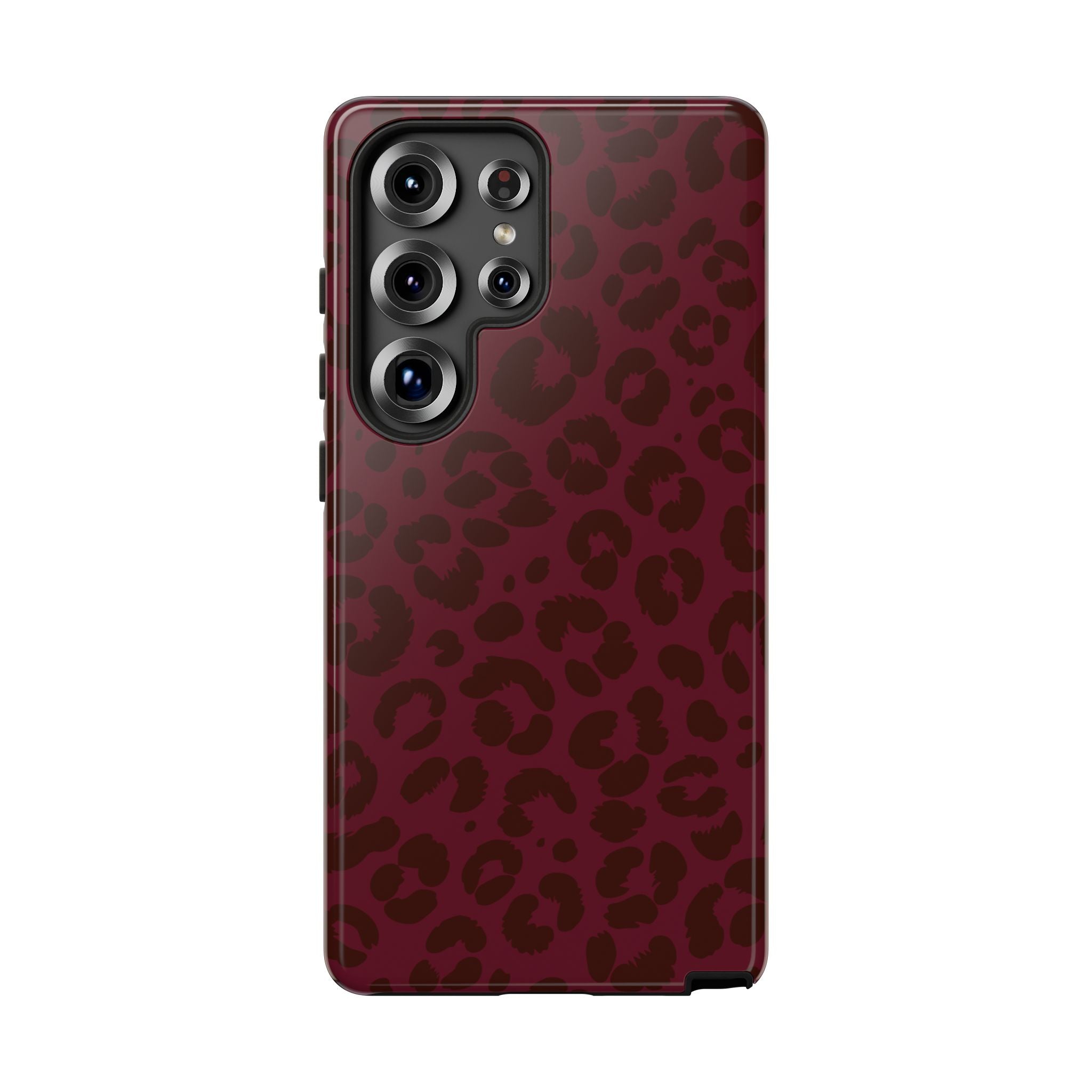 Burgundy Leopard Phone Case