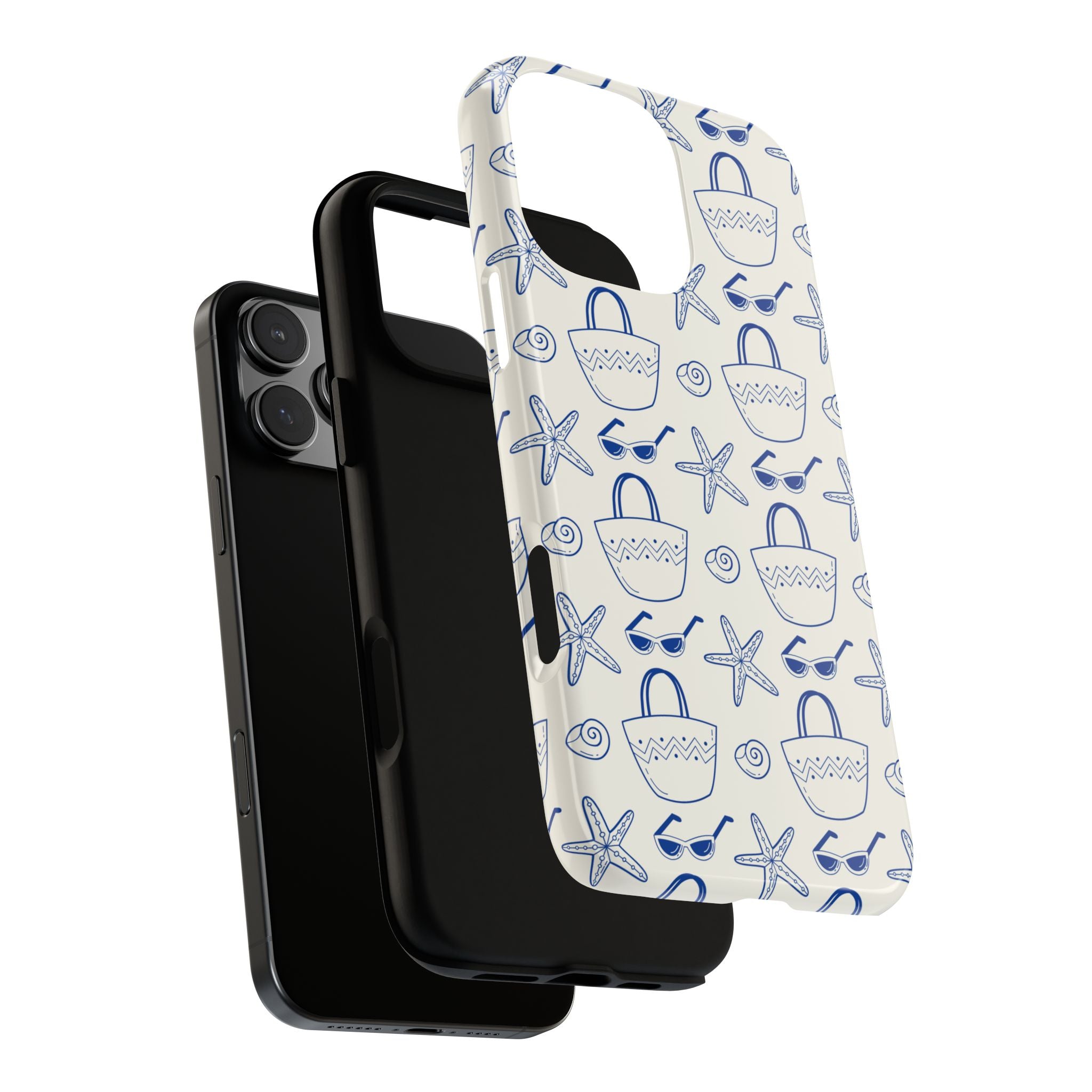 Blue Seashell & Starfish Phone Case