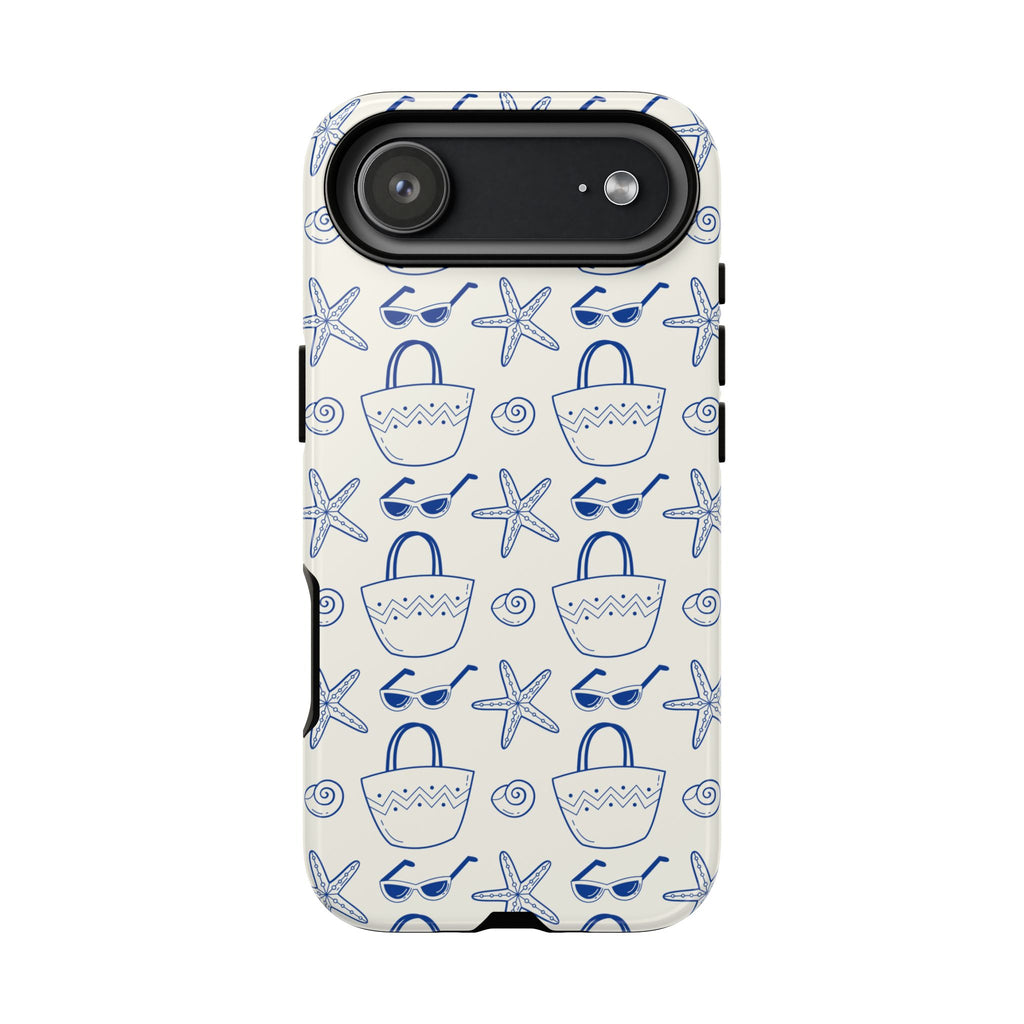 Blue Seashell & Starfish Phone Case